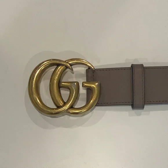 Gucci belt tan and gold - Picture 2 of 3